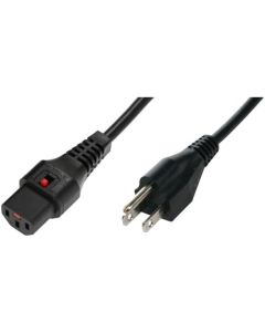 CL60020-LOCK 6' 7" Self Locking IEC-Lock Power Cord 5-15P to IEC-Lock C13