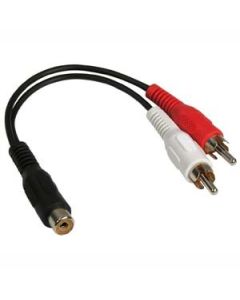 InstallerParts 6 Inch RCA Stereo Female to 2xRCA Male Splitter - Compatible withMostAudio Systems!