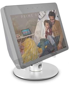 Echo Show Stand Aluminum Stand Easy to Install for Amazon Echo Show 2nd Gen Speaker Accessories Horizontal 360 Rotation Longitudinal Angle Change Base White