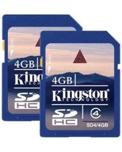 Kingston 4 GB Class 4 SDHC Flash Memory Card 2-Pack SD4/4GB-2P