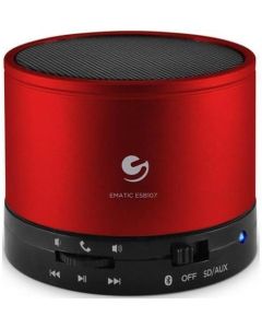 Ematic Esb107rd Bluetooth Speaker, Red (EmaticESB107RD )