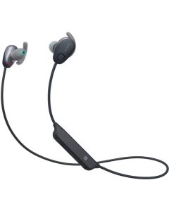 Sony WI-SP600N Black Premium Waterproof Bluetooth Wireless Extra Bass Sports in-Ear 6 Hr of Playback Headphones/Microphone (International Version)