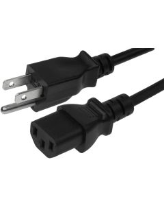 3 Feet (1 Meters) 14AWG Heavy Duty 3 Prong Monitor (Universal Power Cord) Computer Power Cord 3ft (1M) 3 conductor (IEC320 C13 to NEMA 5-15P) 15 Amp AC Power Cable CNE591605 (10 Pack)
