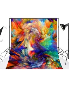 DODOING 10x10FT Photography Backdrop Colorful Vortex Abstract Art Photo studio Background Props for Newborn Children Adult 3x3 Meters