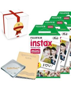 Quality Photo- Photo Album - Microfiber Cloth - INSTAX Mini Instant Film 6 Pack (60 Films)