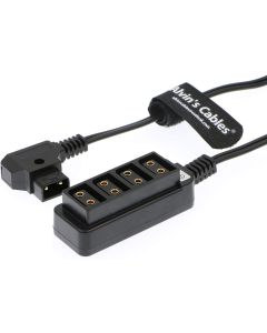 Alvin's Cables D-tap Splitter Cable D-tap Male to 4 Port Dtap Female Power Supply for V-Mount Camera Battery P-tap Power Hub 60cm| 23.6inches