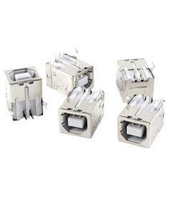 uxcell 5 Pcs USB Female Type-B Jack 4-Pin 90 Degree PCB DIP Socket Connector
