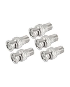 uxcell 5 Pcs F-Type Female to BNC Male Coax RF Connector Adapter for RG6 RG59