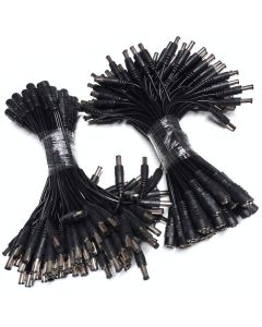 100-Pack: SuperTerrific 1 to 4-Way DC Power Splitter Adapter Cable. 4 Wire Cord for CCTV Security Camera 5.5x2.1mm 5.5mm x 2.1mm