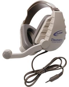 Califone DS-8VT Discovery Stereo Headset with 3.5 mm to Go Plug, Grey/Beige