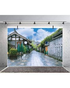 Leyiyi 6x4ft Town Street Caffee Photography Backdrop France Travel Hotel Vintage Architecture Italian Building Outdoor Background European Summer Holiday Vlogger Photo Portrait Vinyl Studio Prop