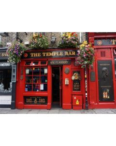 AOFOTO 10x7ft Front of The Temple Bar Background Dublin Downtown Street Photography Backdrop European Ireland Wedding Travel Lovers Adult Sunshine Honeymoon Vacation Artistic Portrait Photos Prop